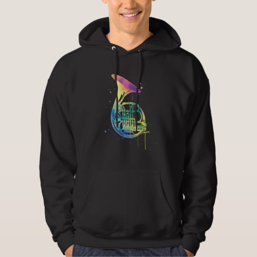 Rainbow Horn Design for French Horn Players Hoodie