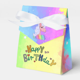 rainbow horn gift box