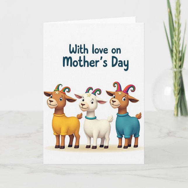 Rainbow Horns Mothers Day Card (Front)