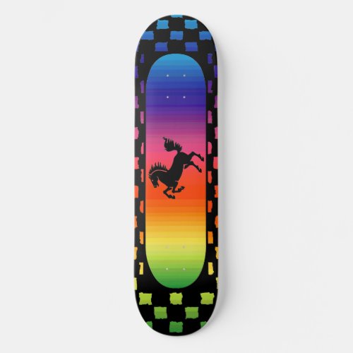 Rainbow horse Skateboard
