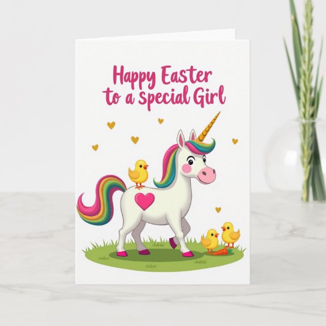 Rainbow Horse Springtime Card (Front)