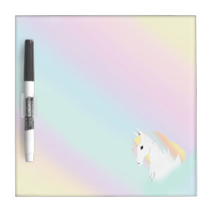 Rainbow Horse Unicorn Equestrian Girly  Dry Erase Board