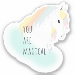 Rainbow Horse Unicorn Equestrian Girly Sticker