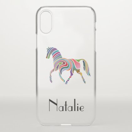 Rainbow horse - your name iPhone x case