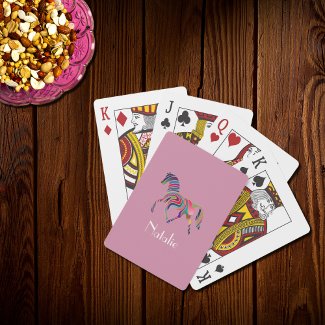 Rainbow horse - your name playing cards
