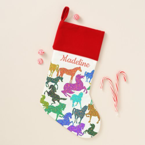 Rainbow Horses _ Christmas Stocking