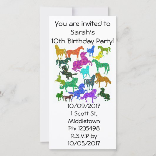 Rainbow Horses - "Dotty about Horses!" (Front)
