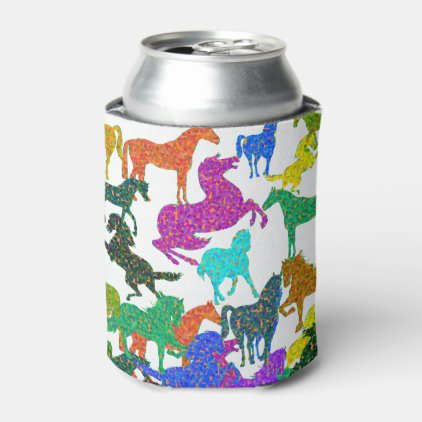 Rainbow Horses - &quot;Dotty about Horses!&quot; Can Cooler