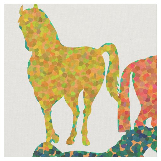 Rainbow Horses - "Dotty about Horses!" Fabric