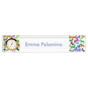 Rainbow Horses - "Dotty about Horses!" Name Plate