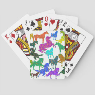 Rainbow Horses - "Dotty about Horses!" Poker Cards