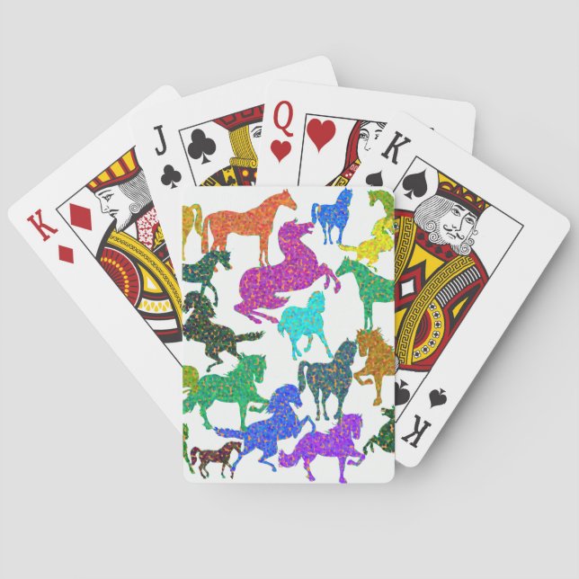 Rainbow Horses - "Dotty about Horses!" Poker Cards (Back)