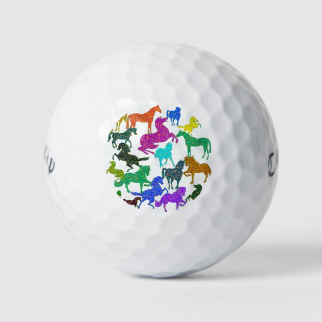 Rainbow Horses Golf Balls (Front)