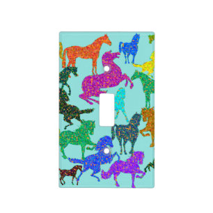 Rainbow Horses Light Wall Plate