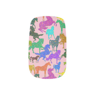 Rainbow Horses Nail Art