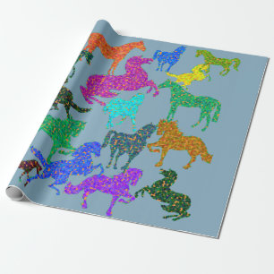 Rainbow Horses - Wrapping Paper