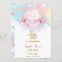 Elephant and hot air balloon baby hot sale shower invitations