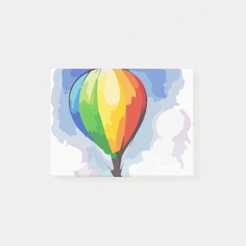 Rainbow Hot Air Balloon Post_it Notes