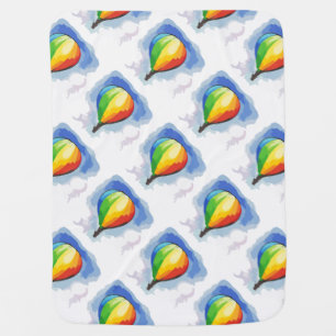 Rainbow Hot Air Balloon Swaddle Blanket
