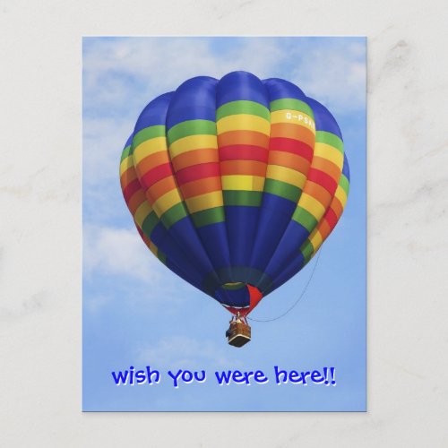 Rainbow Hot Air Ballooning Postcard