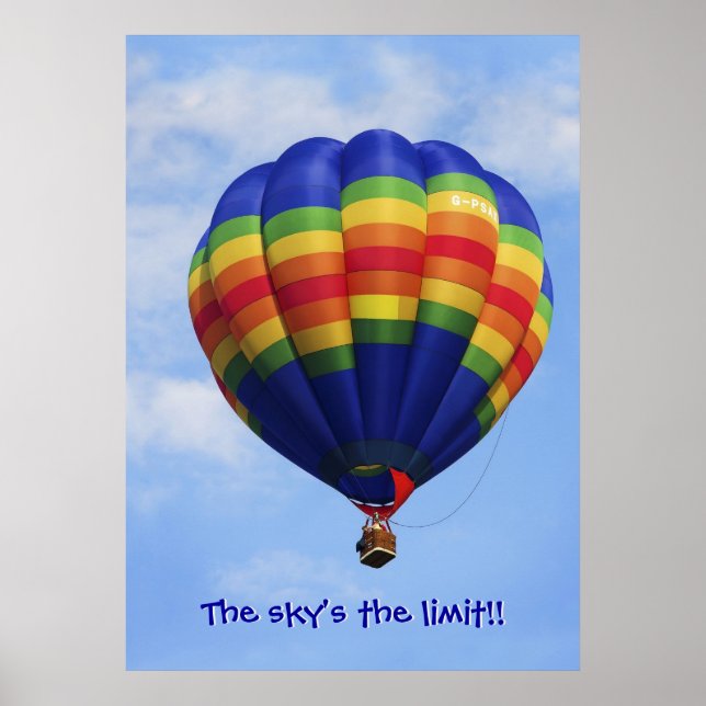 Rainbow Hot Air Ballooning poster (Front)