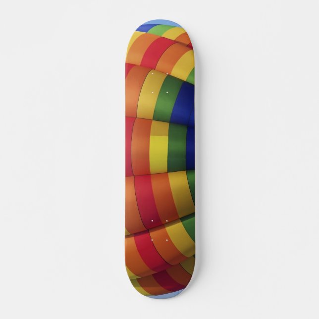 Rainbow Hot Air Ballooning Skateboard Deck (Front)