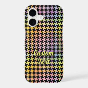 Rainbow Houndstooth Pattern iPhone 17 Case