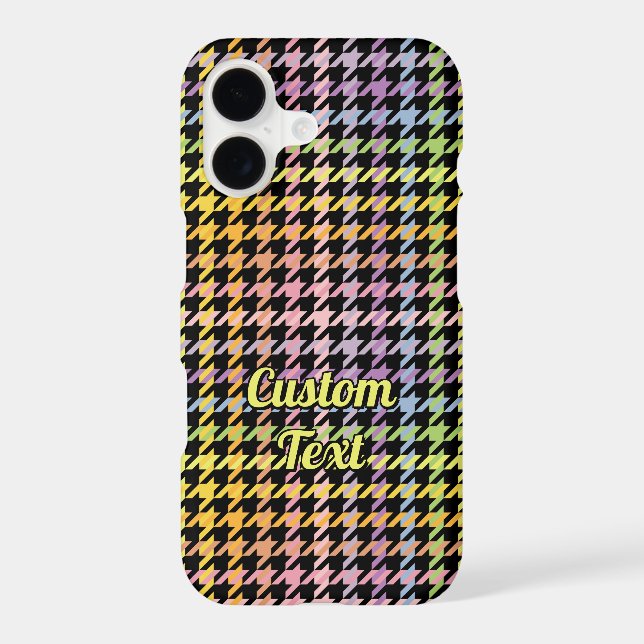 Rainbow Houndstooth Pattern Case-Mate iPhone Case (Back)