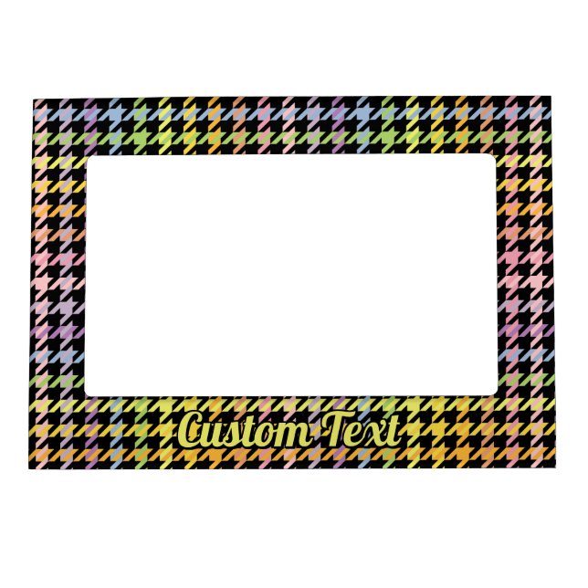 Rainbow Houndstooth Pattern Magnetic Frame (Front)