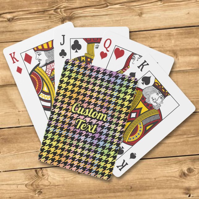 Rainbow Houndstooth Pattern Poker Cards (Creator Uploaded)
