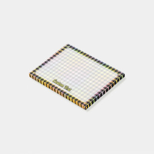 Rainbow Houndstooth Pattern Post-it Notes