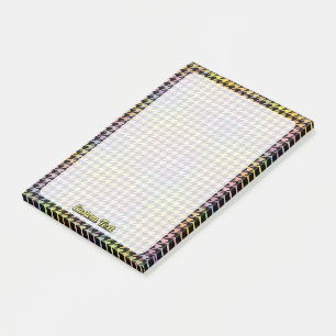 Rainbow Houndstooth Pattern Post-it Notes