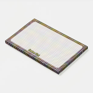 Rainbow Houndstooth Pattern Post-it Notes