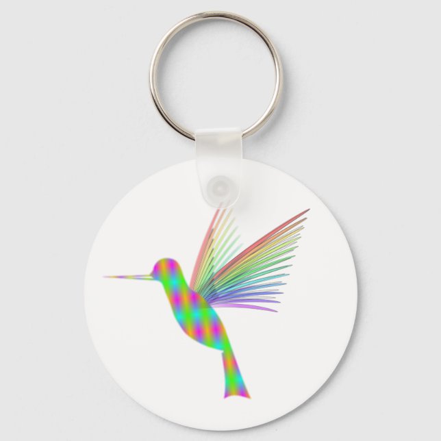 Rainbow Hummingbird Keychain (Front)