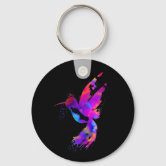 luxury multicolor hummingbird keychain accessories zinc