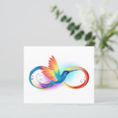 Rainbow Hummingbird with Infinity symbol (Standing Front)