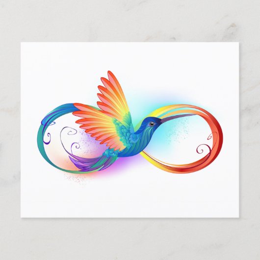 Rainbow Hummingbird with Infinity symbol (Front)