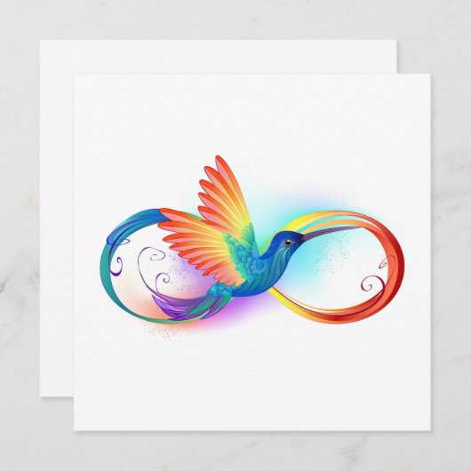 Rainbow Hummingbird with Infinity symbol (Front/Back)