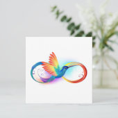 Rainbow Hummingbird with Infinity symbol (Standing Front)