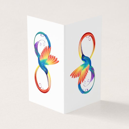 Rainbow Hummingbird with Infinity symbol (Outside)