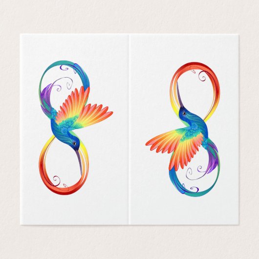 Rainbow Hummingbird with Infinity symbol (Outside Unfolded)