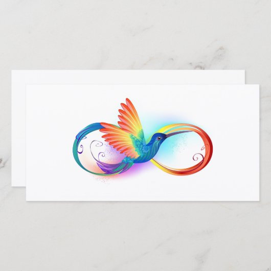 Rainbow Hummingbird with Infinity symbol (Front/Back)