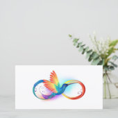 Rainbow Hummingbird with Infinity symbol (Standing Front)