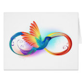 Rainbow Hummingbird with Infinity symbol (Front Horizontal)