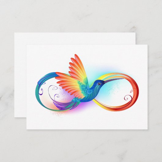 Rainbow Hummingbird with Infinity symbol (Front/Back)