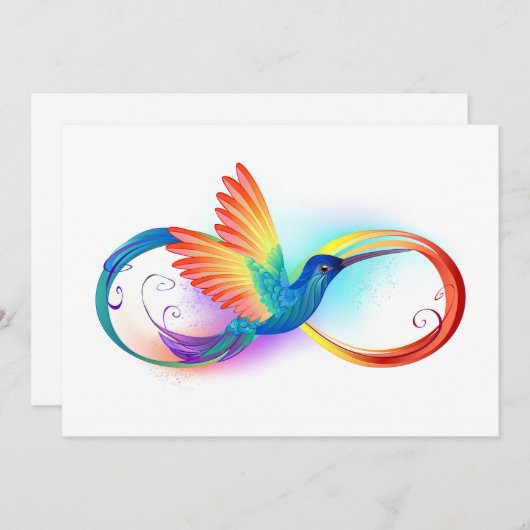 Rainbow Hummingbird with Infinity symbol (Front/Back)