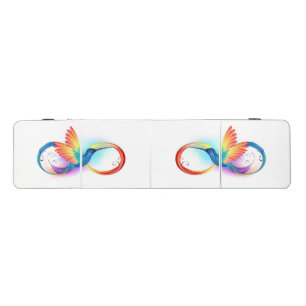 Rainbow Hummingbird with Infinity symbol Beer Pong Table