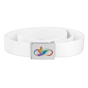 Rainbow Hummingbird with Infinity symbol Belt
