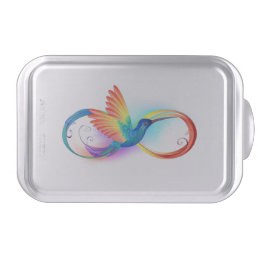 Rainbow Hummingbird with Infinity symbol Cake Pan