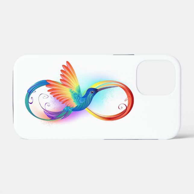 Rainbow Hummingbird with Infinity symbol Case-Mate iPhone Case (Back (Horizontal))